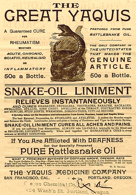 Snake Oil - leczy wszystkie choroby?