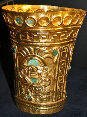 Złoty kubek z Imperium Inków